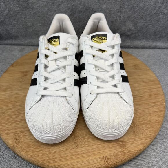 Adidas Superstar Shoes Mens Size 6 White Black Leather Low Top Sneakers FU7712 main image 9
